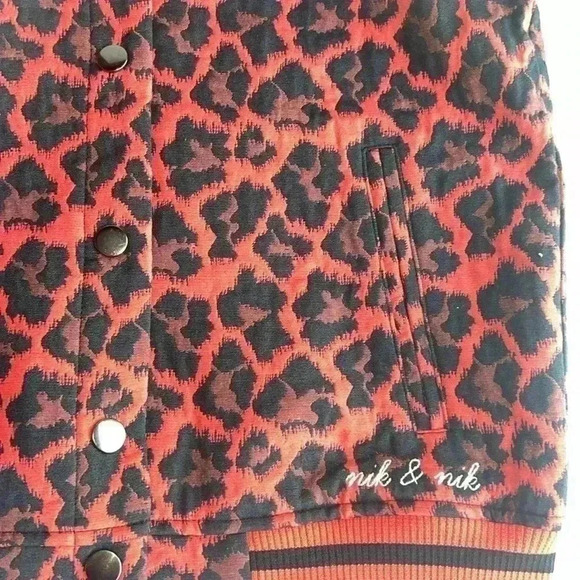 Nik & Nik Girl’s Red Leopard Jacket - Picture 12 of 12